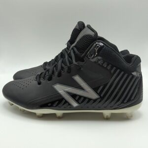 New Balance Rush Lacrosse Shoes Mens Size 9 Black Mid Top Athletic Cleats